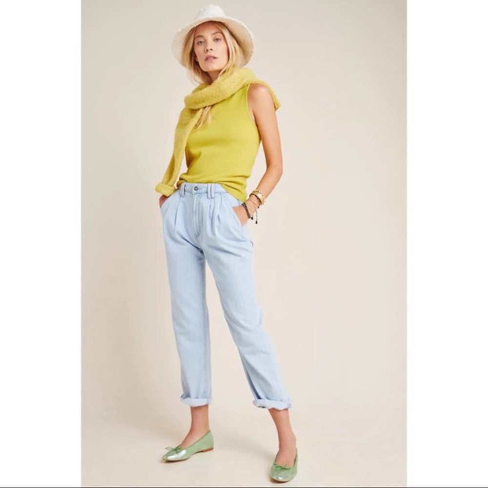 NWT Paige Ultra High-Rise Pleated Jeans - Sz 27